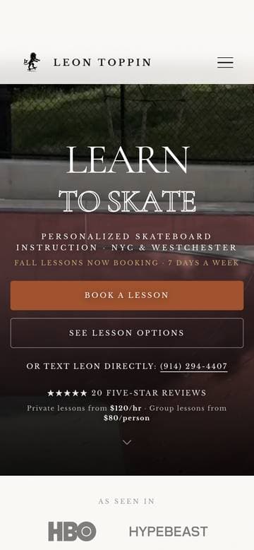 Leon Toppin pricing page
